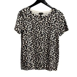 Talbots Leopard Cheetah Short Sleeve Knit Women's Small NWT retail $79